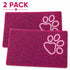 Pet Life ® 'Fuzzy' Quick-Drying Microfiber Anti-Skid and Machine Washable Dog Mat Pet Bed - 2 Pack - Pink Default Title