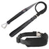 Pet Life ® 'Geo-prene' 2-in-1 Shock Absorbing Neoprene Padded Reflective Dog Leash and Collar Black Small