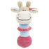 Pet Life ® 'Giraffe-Cow' Plush Squeaking and Rubber Teething Newborn Puppy Dog Toy