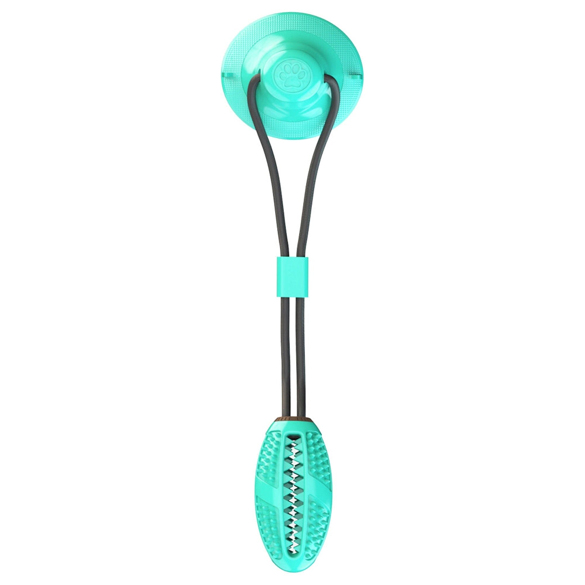 Pet Life ® 'Grip N' Play' Treat Dispensing Football Shaped Suction Cup Dog Toy Blue