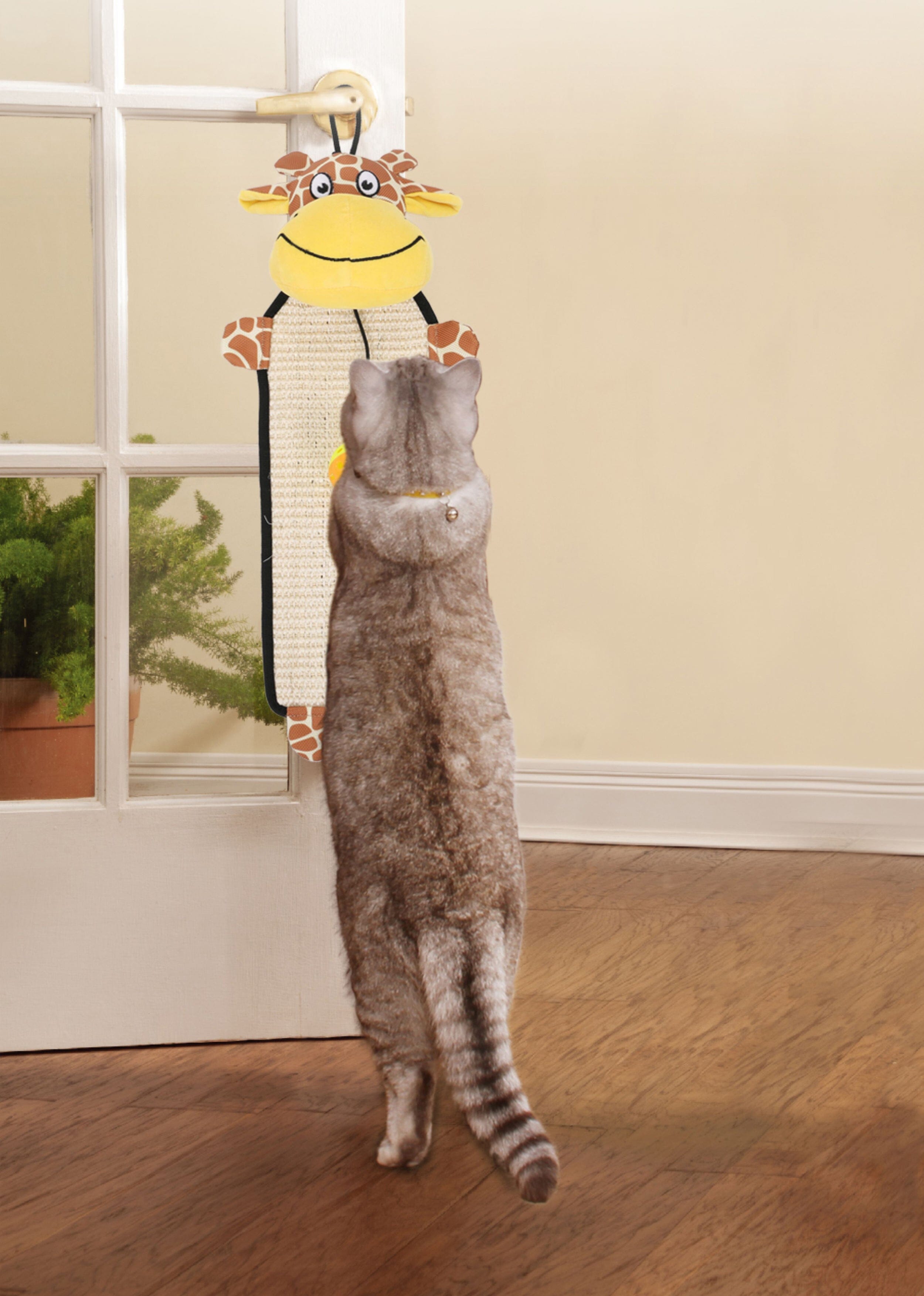 Pet Life ® Hanging Carpet Cat Scratcher Lounger and Cat Toy - 2 Piece Set
