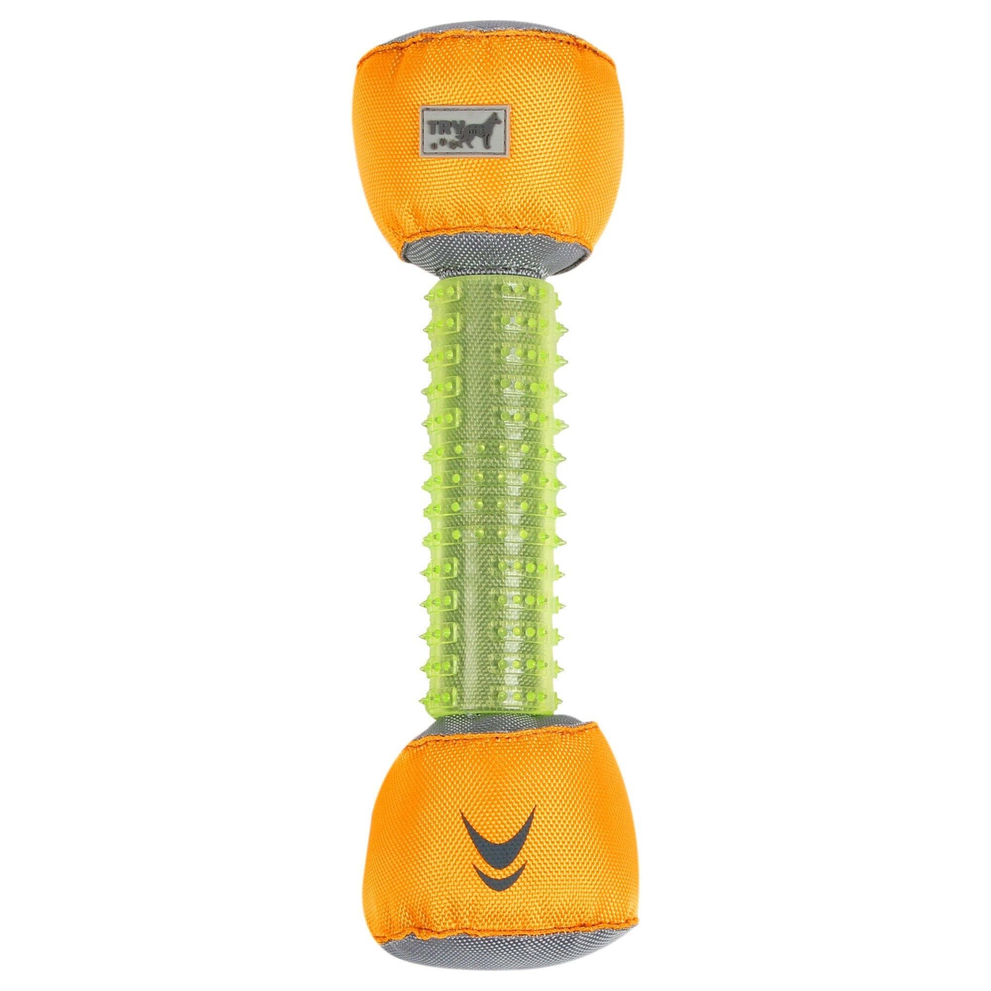 Pet Life ® 'Hoist-a-Fetch' Durable Nylon and Rubber Floating Dental Fetch Dog Toy Green, Orange