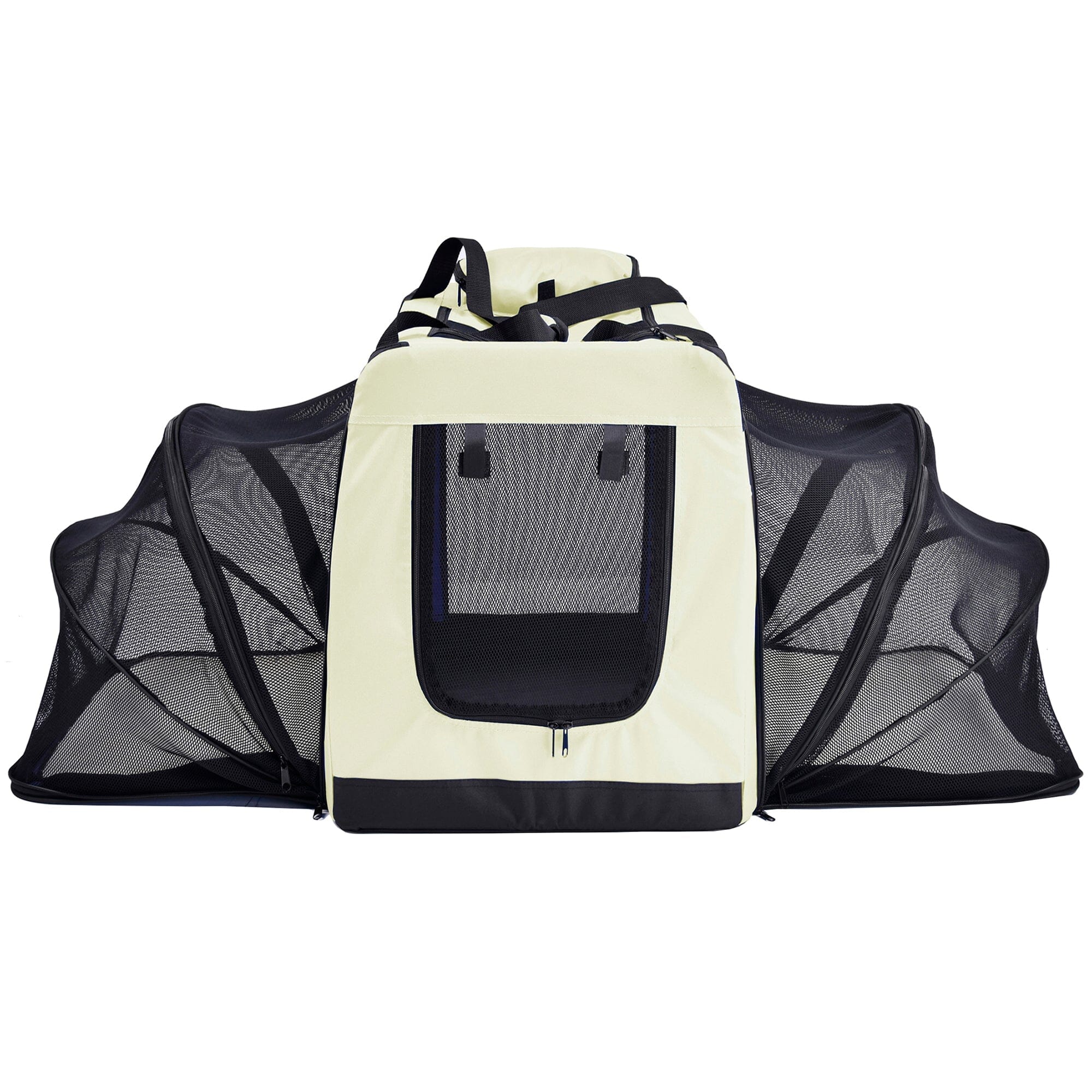 Pet Life ® 'Hounda Accordion' Metal Framed Soft-Folding Collapsible Dual-Sided Expandable Pet Dog Crate