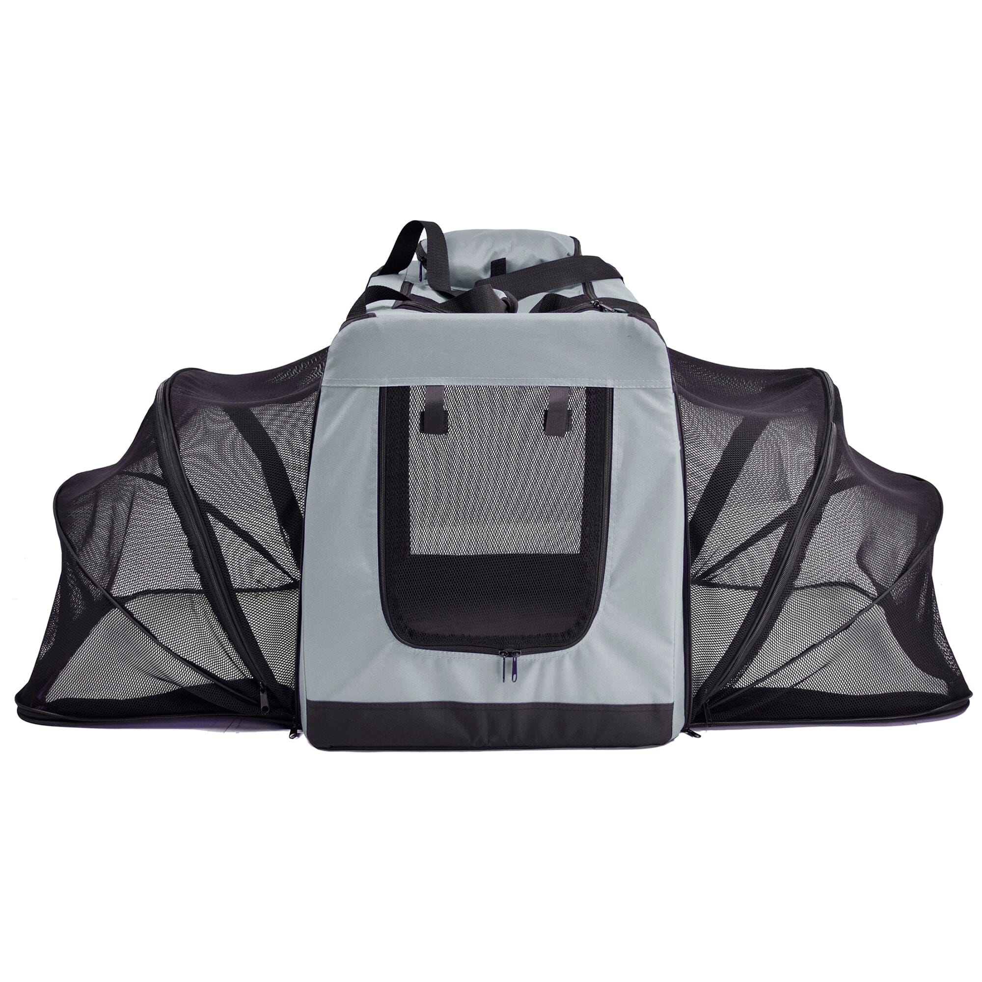 Pet Life ® 'Hounda Accordion' Metal Framed Soft-Folding Collapsible Dual-Sided Expandable Pet Dog Crate