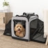 Pet Life ® 'Hounda Accordion' Metal Framed Soft-Folding Collapsible Dual-Sided Expandable Pet Dog Crate
