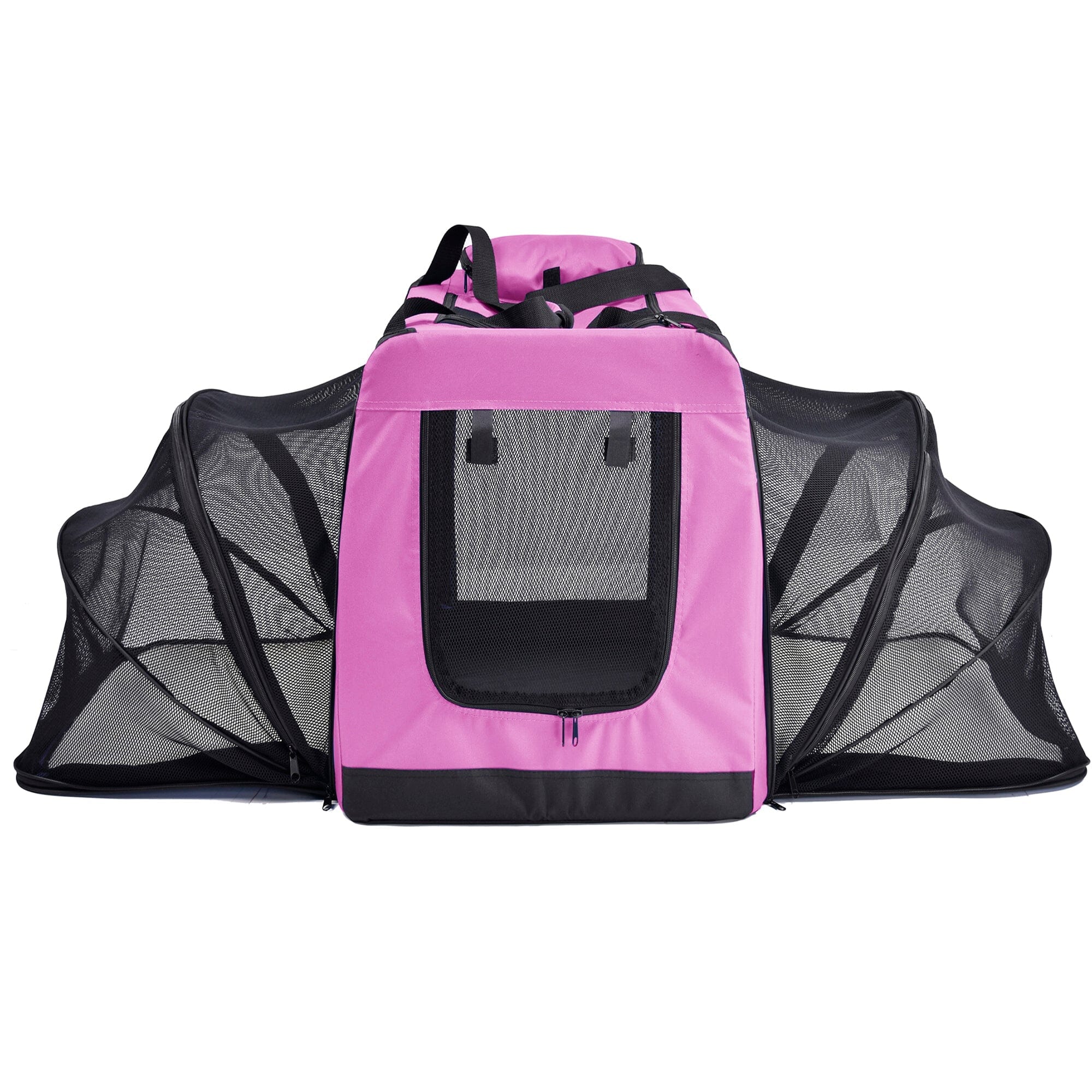 Pet Life ® 'Hounda Accordion' Metal Framed Soft-Folding Collapsible Dual-Sided Expandable Pet Dog Crate