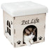 Pet Life ® 'Kitty Kallapse' Collapsible Folding Kitty Cat House Tree Bed Ottoman Bench Furniture