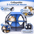 Pet Life ® 'Kitty-Play' Collapsible Travel Interactive Kitty Cat Tree Maze House Lounger Tunnel Lounge