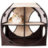 Pet Life ® 'Kitty-Play' Collapsible Travel Interactive Kitty Cat Tree Maze House Lounger Tunnel Lounge