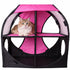 Pet Life ® 'Kitty-Play' Collapsible Travel Interactive Kitty Cat Tree Maze House Lounger Tunnel Lounge