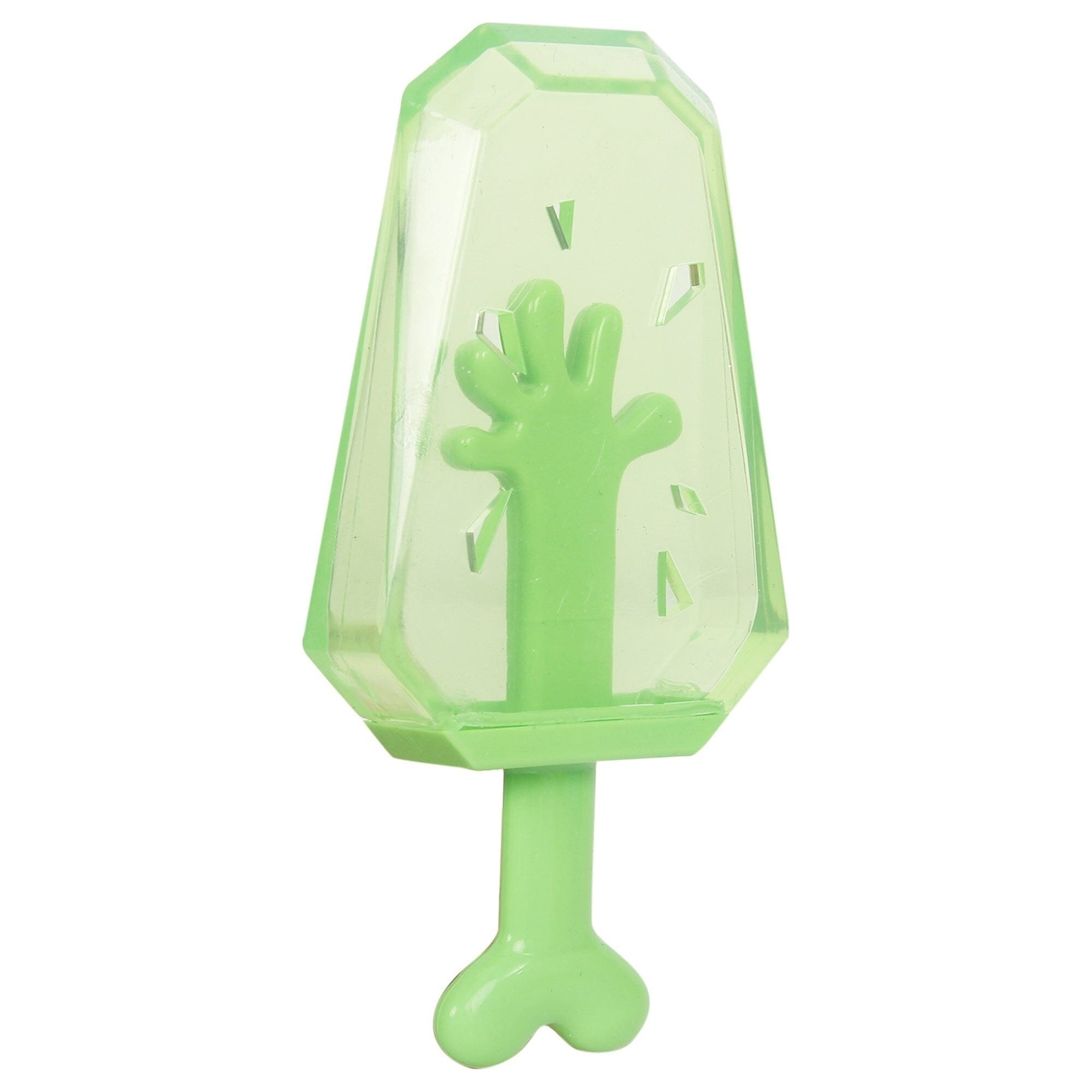 Pet Life ® 'Lick & Gnaw' Cooling Ices Cone Freezable and Chewable Tossing Waterproof Floating Pet Dog Toy Green