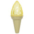 Pet Life ® 'Lick & Gnaw' Ice Cream Cone Freezable and Chewable Tossing Waterproof Floating Pet Dog Toy w/ Insertable Treat pocket Yellow