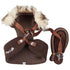 Pet Life ® Luxe 'Furracious' 2-In-1 Adjustable Dog Harness and Leash with Detachable Fur Collar