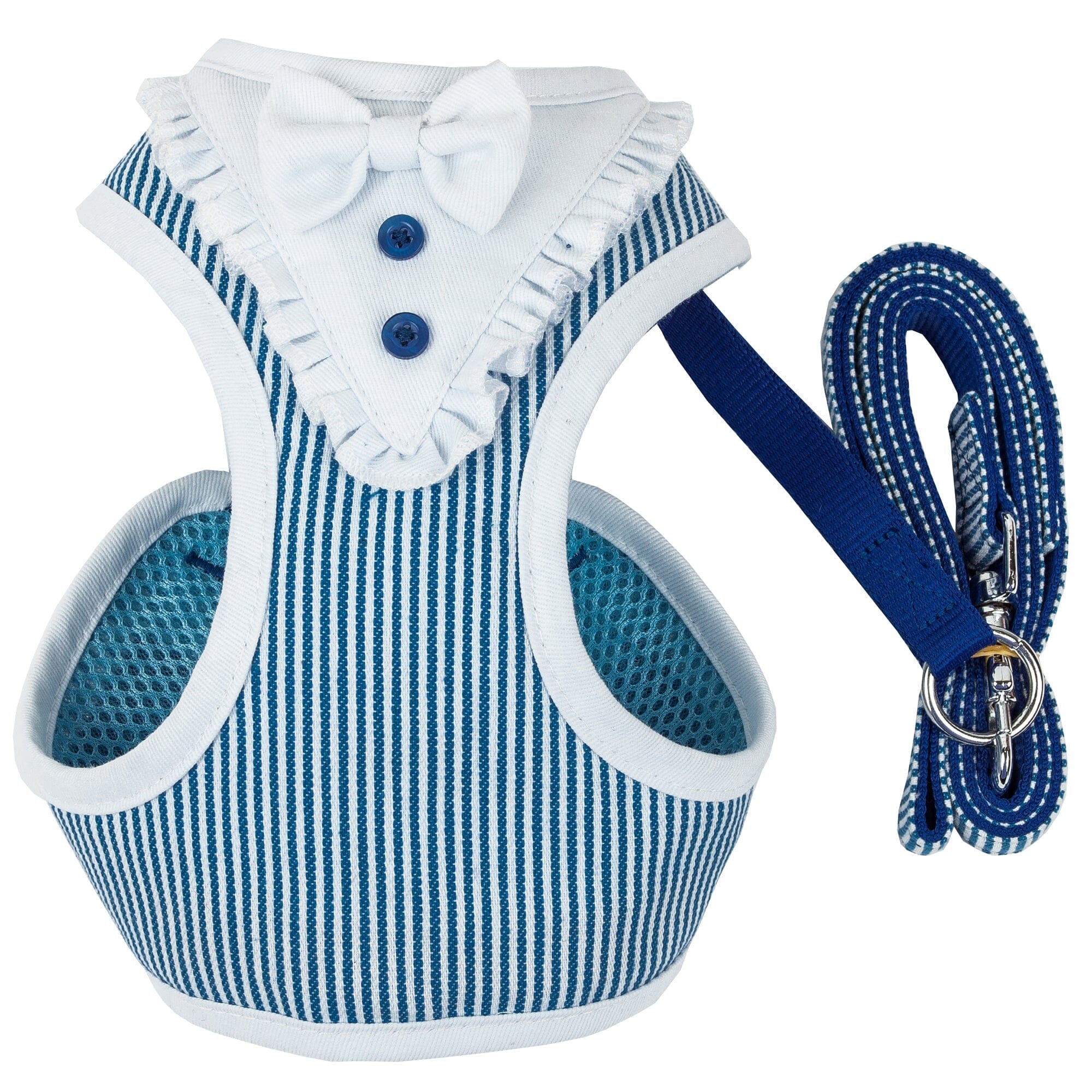 Pet Life ® Luxe 'Spawling' 2-In-1 Adjustable Fashion Dog Harness and Leash X-Small Blue
