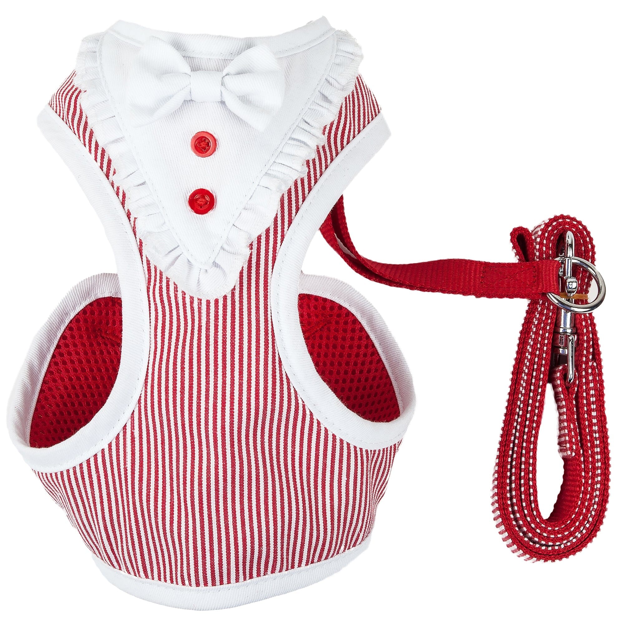 Pet Life ® Luxe 'Spawling' 2-In-1 Adjustable Fashion Dog Harness and Leash X-Small Red