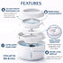 Pet Life ® 'Moda-Pure' Ultra-Quite Filtered Dog and Cat Fountain Waterer