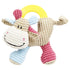 Pet Life ® 'Moo-cifier' Plush Squeaking and Rubber Teething Newborn Puppy Dog Toy Brown, Blue, Pink
