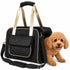 Pet Life ® Mystique Airline Approved Fashion Designer Travel Pet Dog Carrier w/ Pouch Black