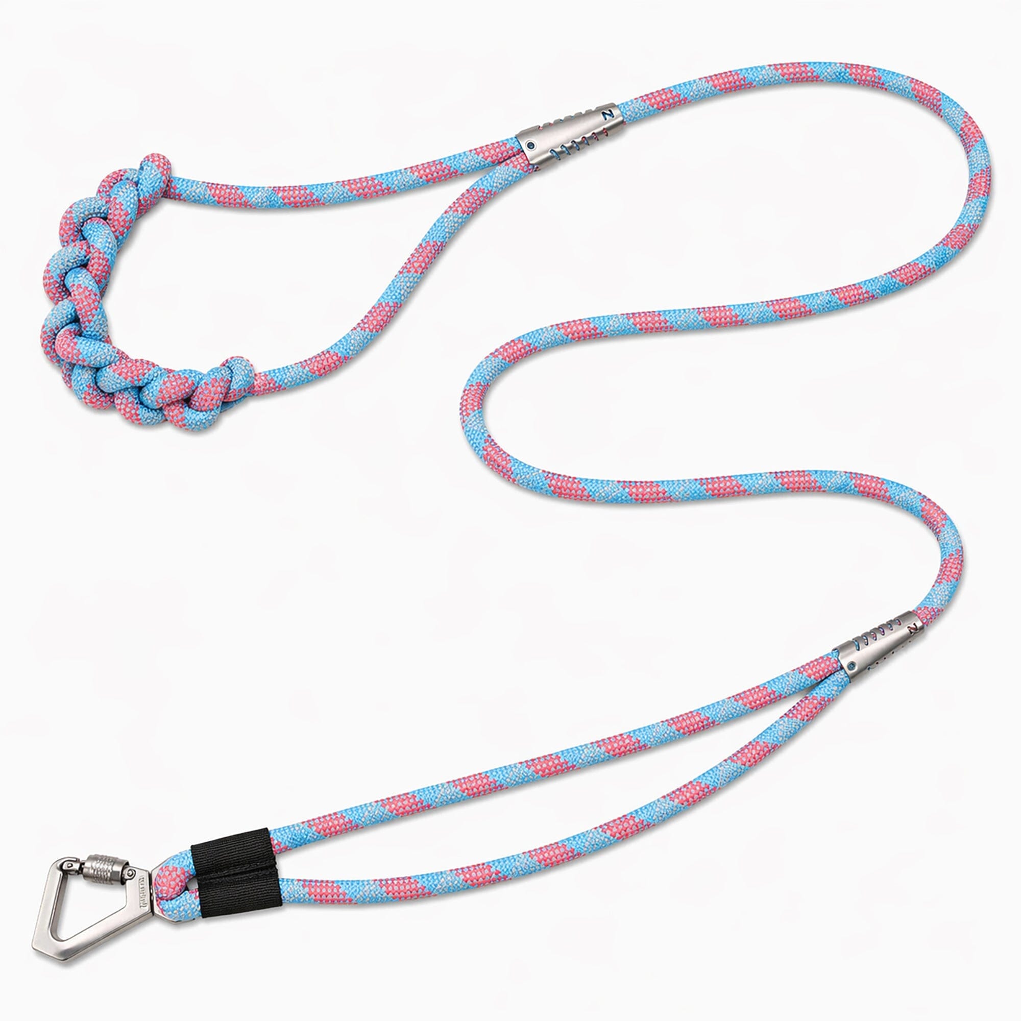 Pet Life ® 'Neo-Craft' Handmade One-Piece Knot-Gripped Training Dog Leash Blue