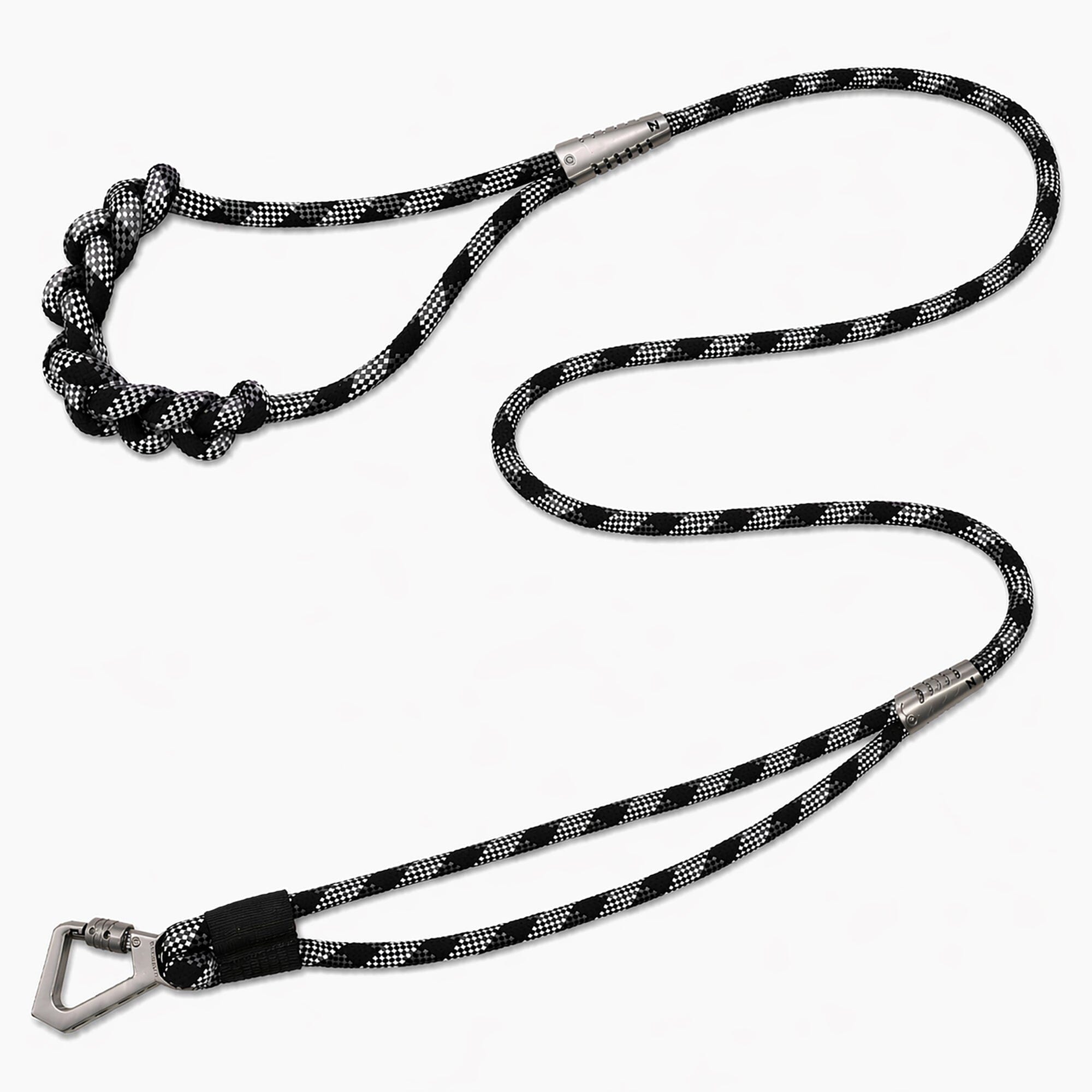 Pet Life ® 'Neo-Craft' Handmade One-Piece Knot-Gripped Training Dog Leash Black