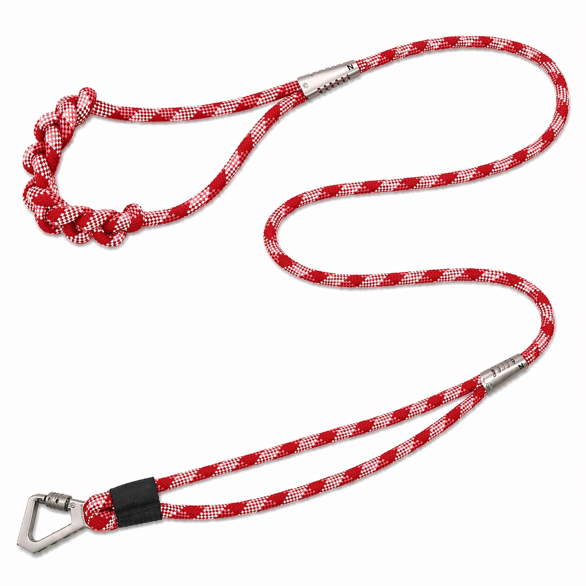 Pet Life ® 'Neo-Craft' Handmade One-Piece Knot-Gripped Training Dog Leash Red