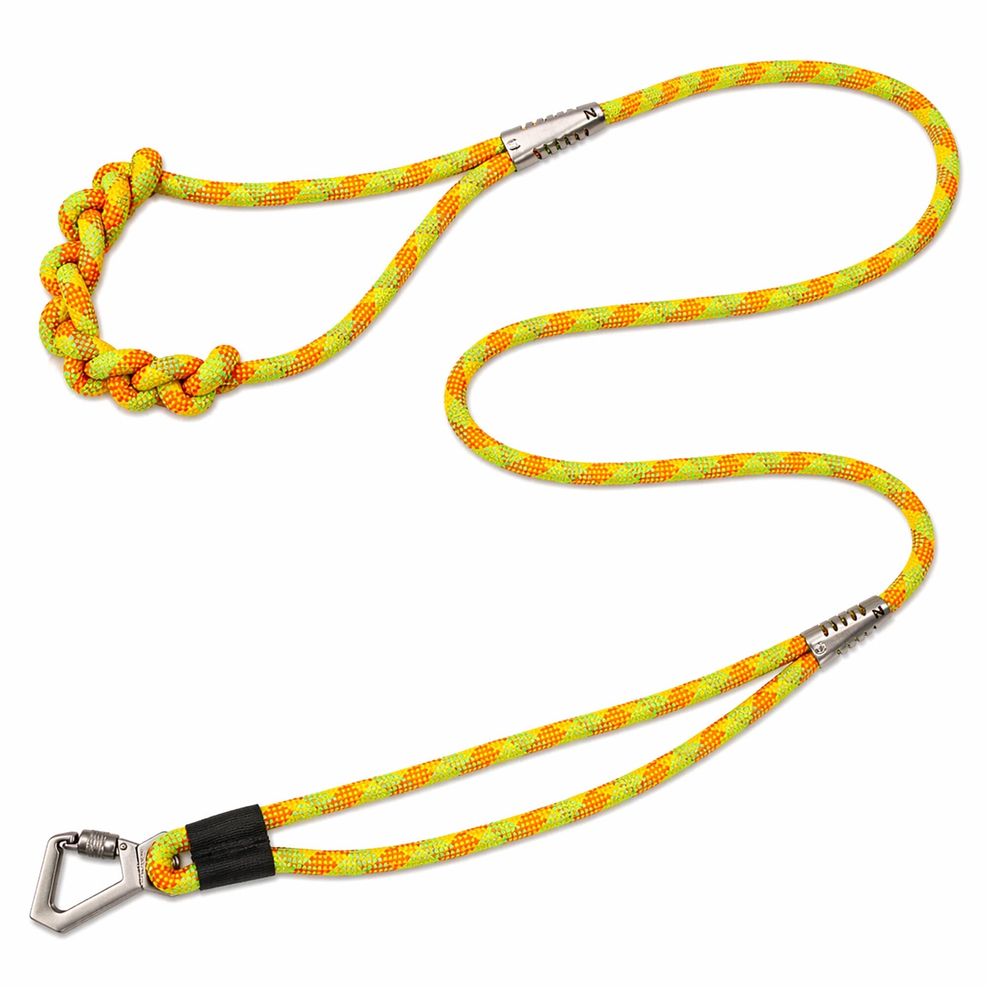 Pet Life ® 'Neo-Craft' Handmade One-Piece Knot-Gripped Training Dog Leash Yellow