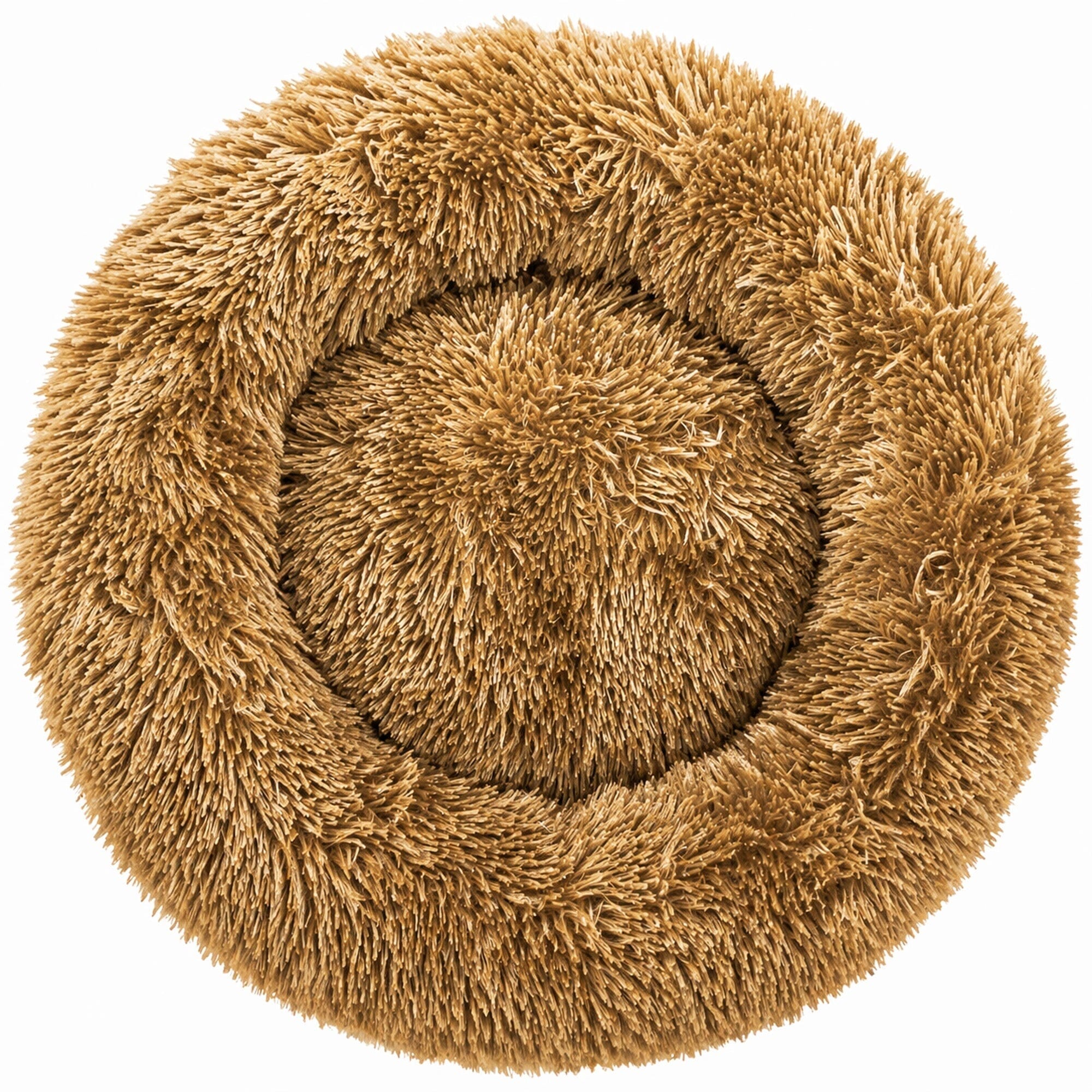 Pet Life ® 'Nestler' High-Grade Plush and Soft Rounded Pet Bed Khaki Medium