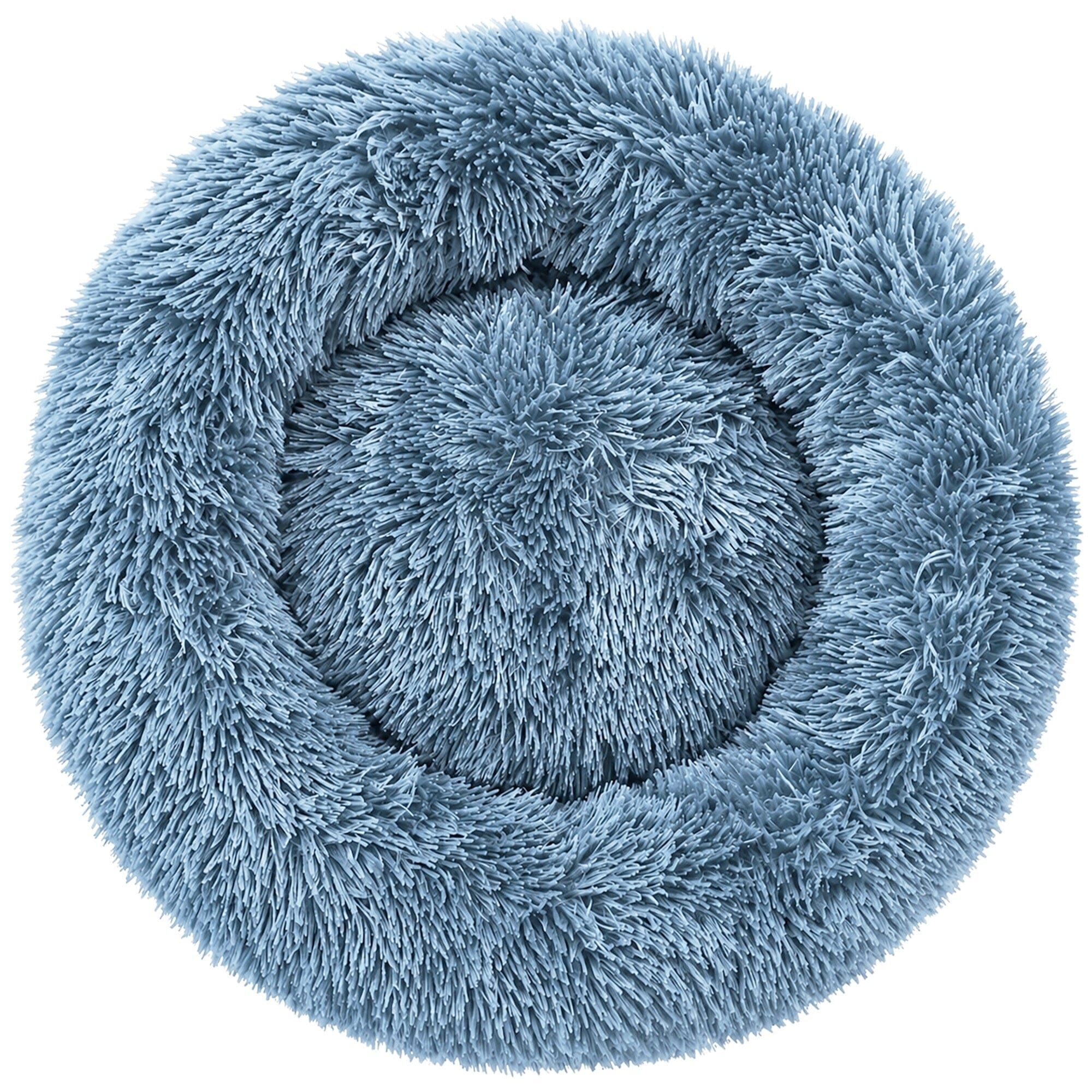 Pet Life ® 'Nestler' High-Grade Plush and Soft Rounded Pet Bed Blue Medium