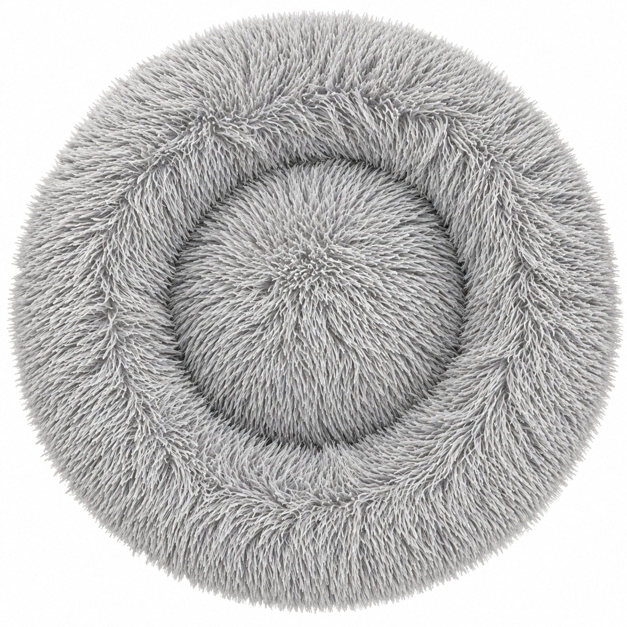 Pet Life ® 'Nestler' High-Grade Plush and Soft Rounded Pet Bed Gray Medium