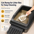 Pet Life ® “Open-Top” Modern Mess-Reducing Stainless Steel Cat Litter Box