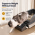 Pet Life ® “Open-Top” Modern Mess-Reducing Stainless Steel Cat Litter Box