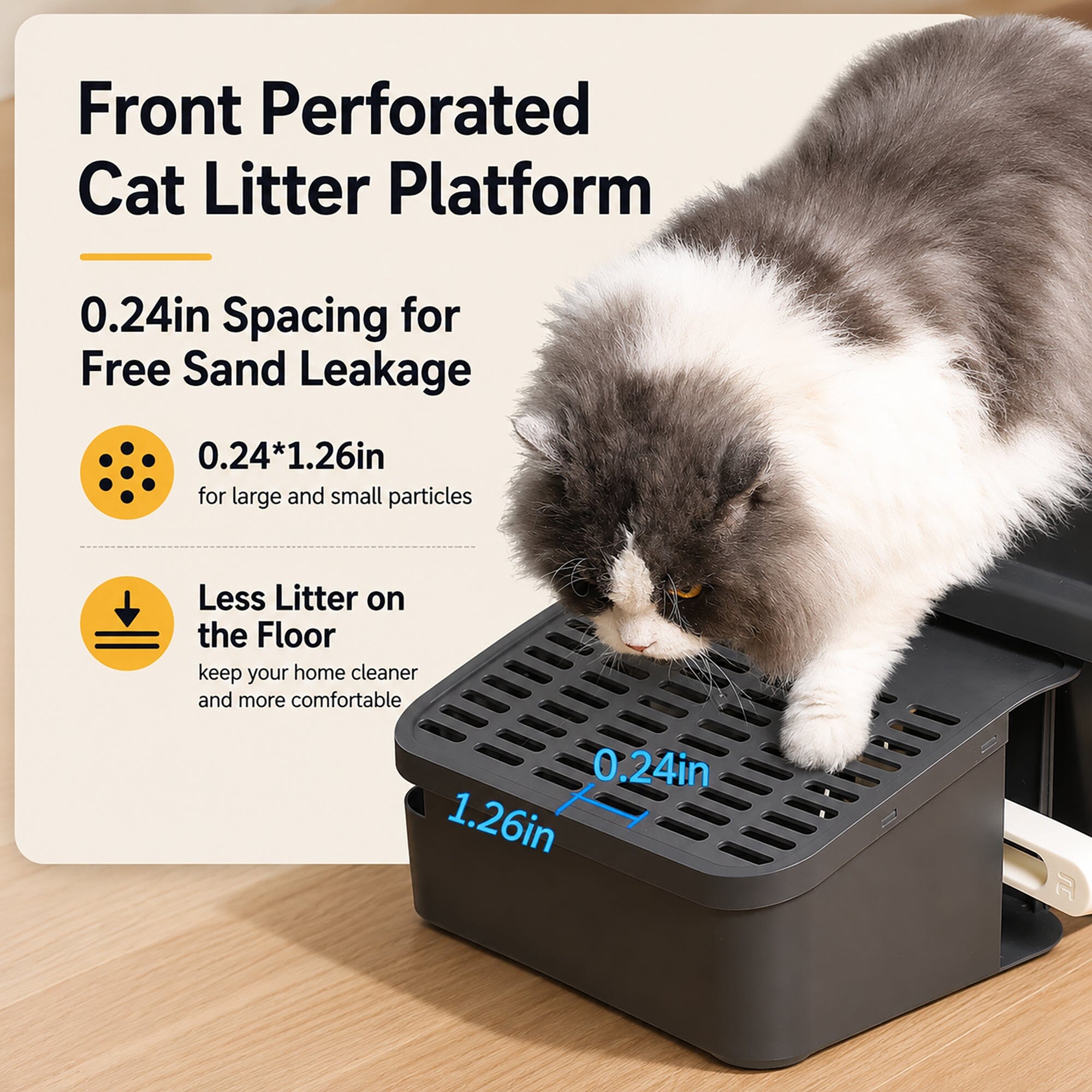 Pet Life ® “Open-Top” Modern Mess-Reducing Stainless Steel Cat Litter Box