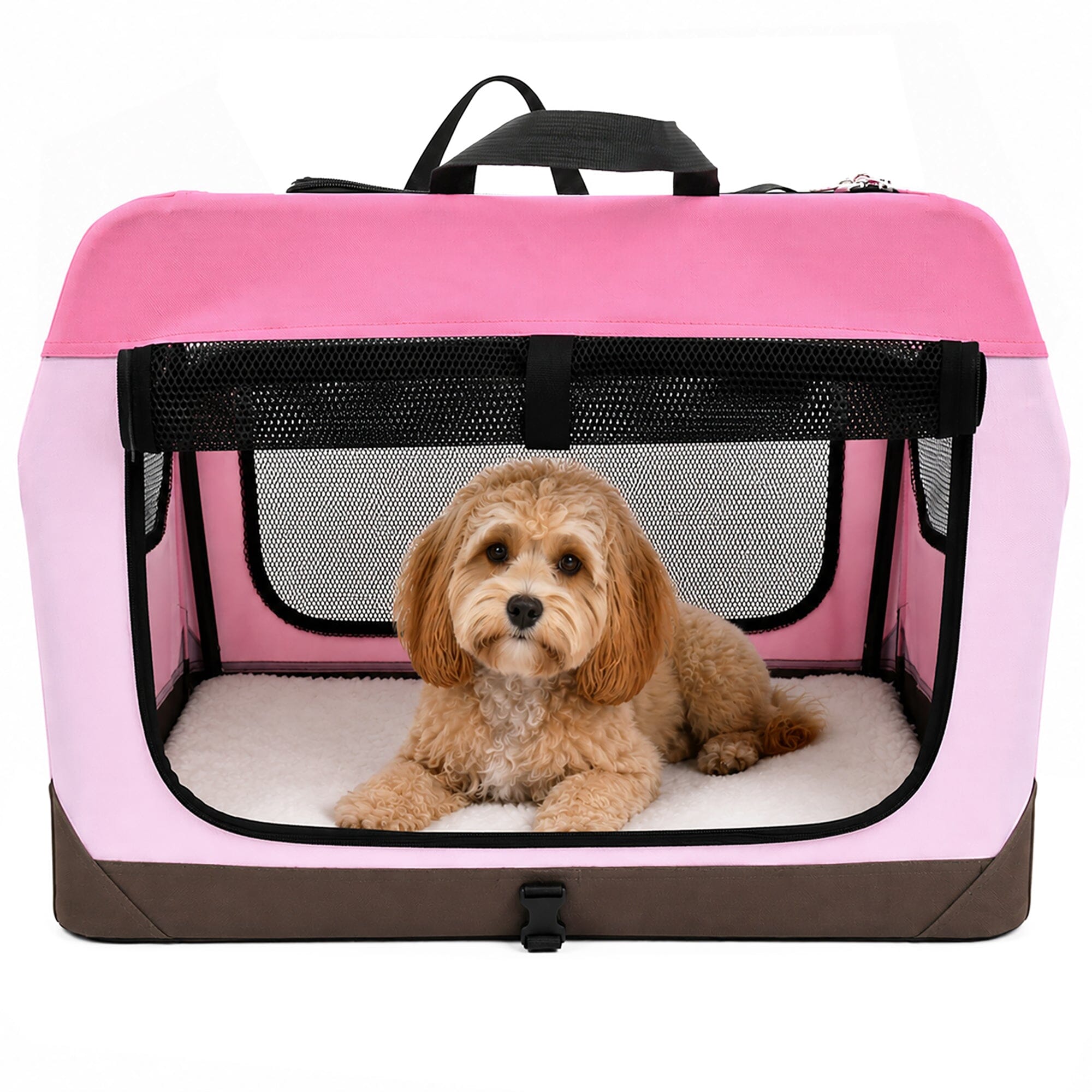 Pet Life ® OpenView Premium Ventilated Collapsible Soft-Sided Travel Pet Crate