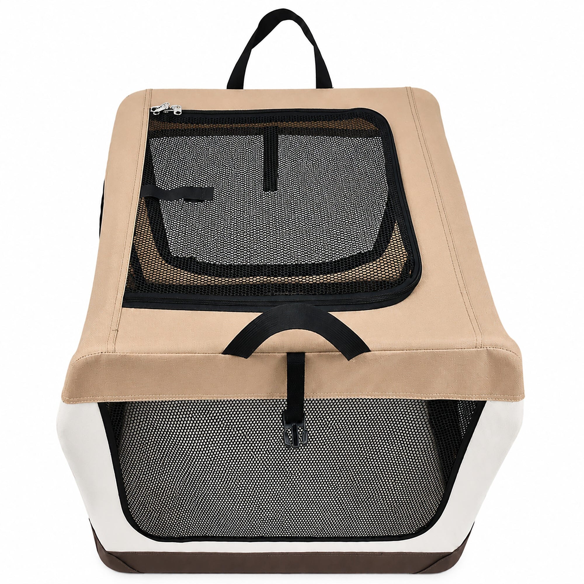 Pet Life ® OpenView Premium Ventilated Collapsible Soft-Sided Travel Pet Crate