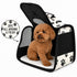 Pet Life ® Paw Patterned Airline Approved Zippered Folding Collapsible Travel Pet Dog Carrier
