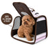 Pet Life ® Paw Patterned Airline Approved Zippered Folding Collapsible Travel Pet Dog Carrier