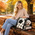Pet Life ® Paw Patterned Airline Approved Zippered Folding Collapsible Travel Pet Dog Carrier