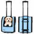 Pet Life ® 'Pawdon Me ' Wheeled Airline Approved Travel Collapsible Pet Dog Carrier Light Blue