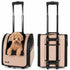 Pet Life ® 'Pawdon Me ' Wheeled Airline Approved Travel Collapsible Pet Dog Carrier Khaki