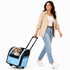 Pet Life ® 'Pawdon Me ' Wheeled Airline Approved Travel Collapsible Pet Dog Carrier