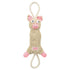 Pet Life ® 'Plush Cow' Natural Jute Rope and Squeak Tugging Plush Dog Toy