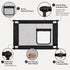 Pet Life ® 'Porta Gate' Anti-Drilling Nylon Mesh Collapsible Folding Travel Safety Pet Cat Dog Gate w/ Zippered Entrance