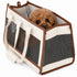 Pet Life ® 'Posh Paw' Elegant Leatherette Designer Fashion Travel Pet Dog Carrier Tote