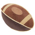 Pet Life ® 'Pugskin' Durable Oxford Nylon and Mesh Plush Squeaky Football Dog Toy Brown