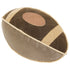 Pet Life ® 'Pugskin' Durable Oxford Nylon and Mesh Plush Squeaky Football Dog Toy Olive Green