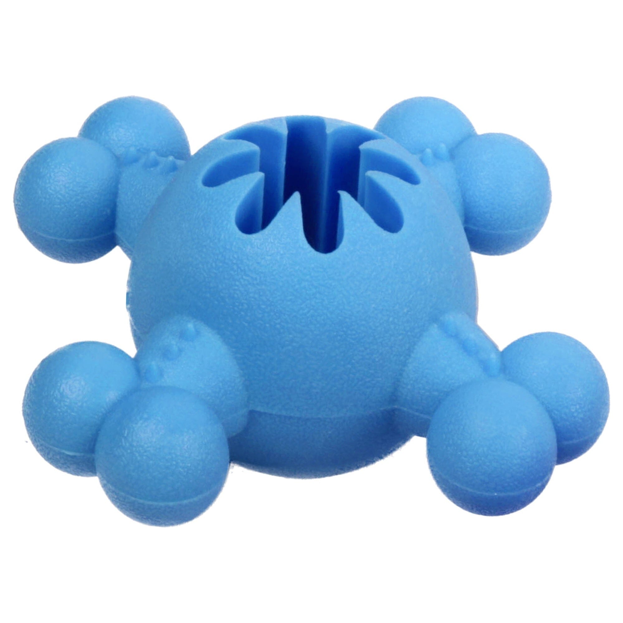 Pet Life ® 'Quadra-Bone' TPR Treat Dispensing Durable Dog Toy Blue