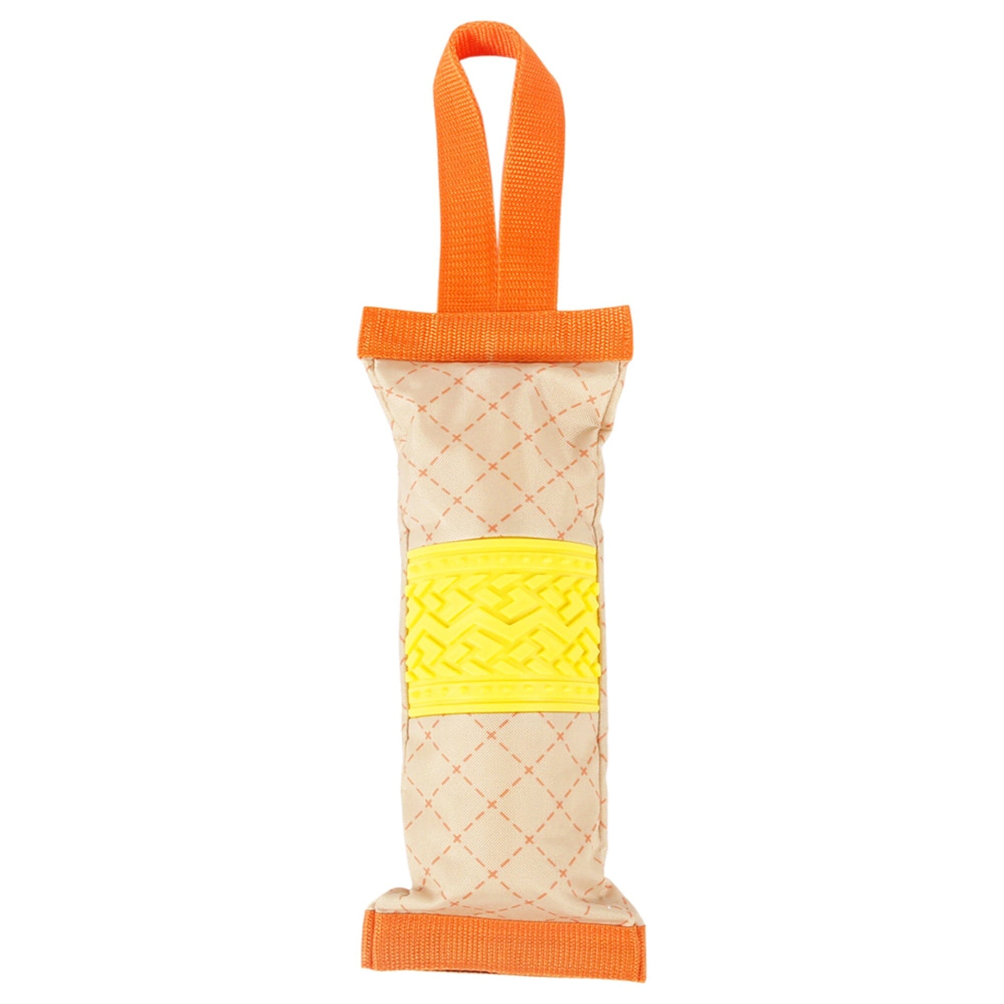Pet Life ® 'Quash' Water Bottle Inserting Nylon and Rubber Crackling Dog Toy Orange