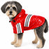 Pet Life ® 'Reflecta-Glow' Reflective Waterproof Adjustable Dog Raincoat Jacket w/ Removable Hood X-Small Red