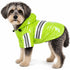 Pet Life ® 'Reflecta-Glow' Reflective Waterproof Adjustable Dog Raincoat Jacket w/ Removable Hood X-Small Green