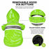 Pet Life ® 'Reflecta-Glow' Reflective Waterproof Adjustable Dog Raincoat Jacket w/ Removable Hood